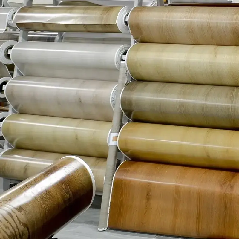 PVC színes dekorációs filmek a WPC padlók laminálására